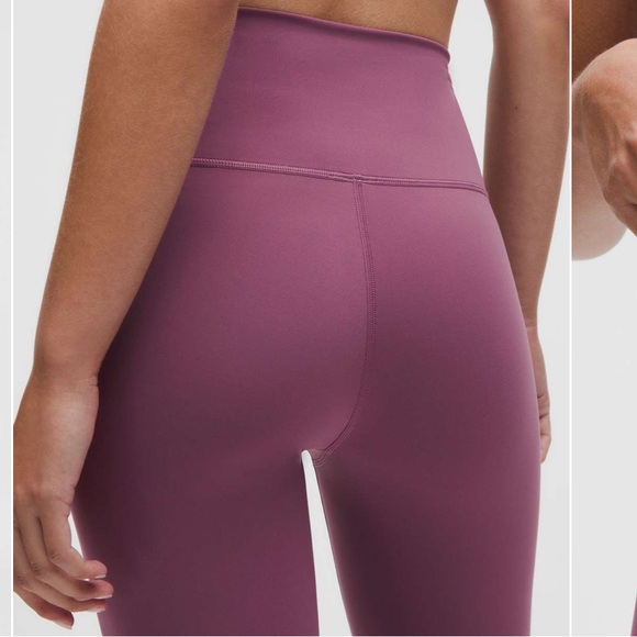 Lululemon Wunder Train High-Rise Tight 25” Plum Pink Purple size 12 - Picture 4 of 16